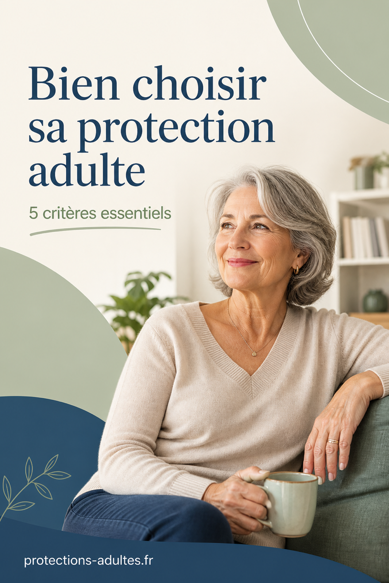 Illustration premium pour choisir une protection adulte confortable