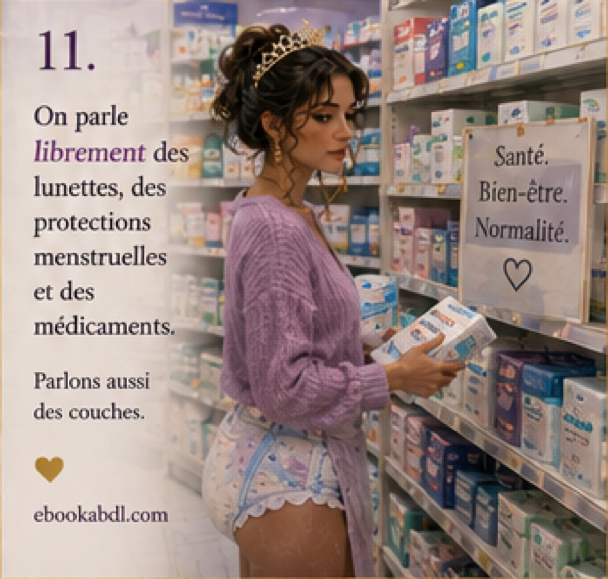 Illustration premium pour parler librement des couches adultes