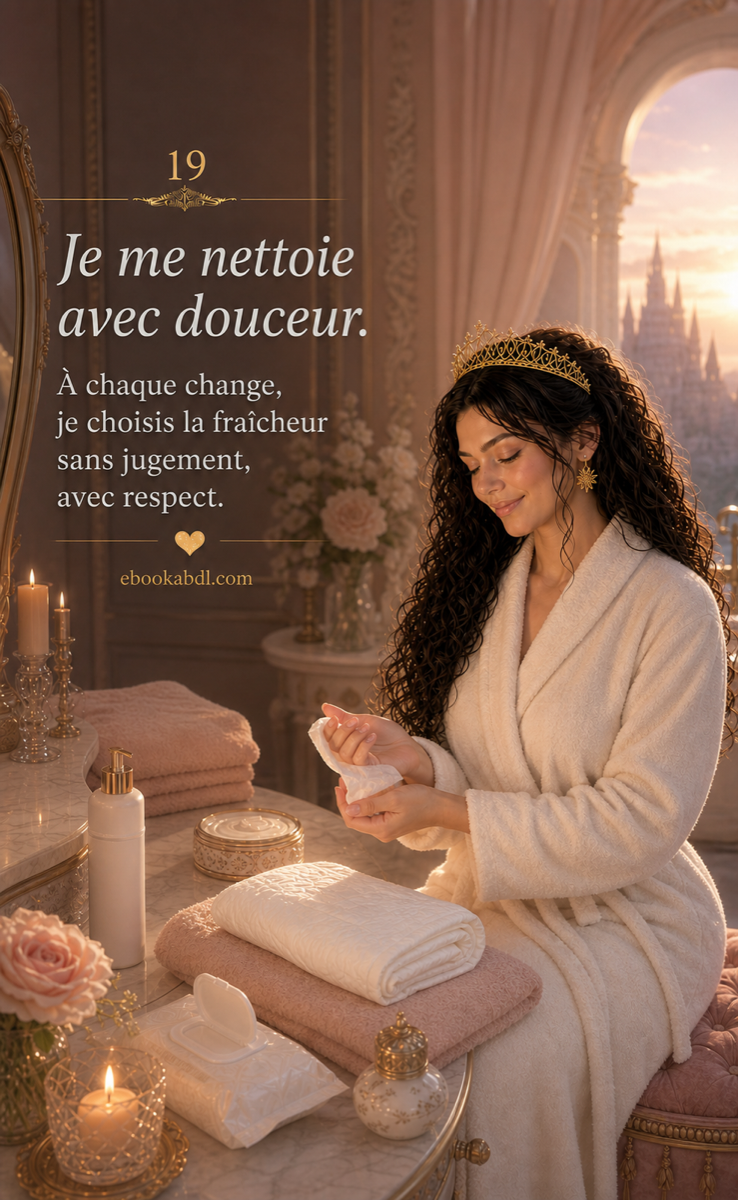 Illustration premium d’un rituel de soin doux et respectueux