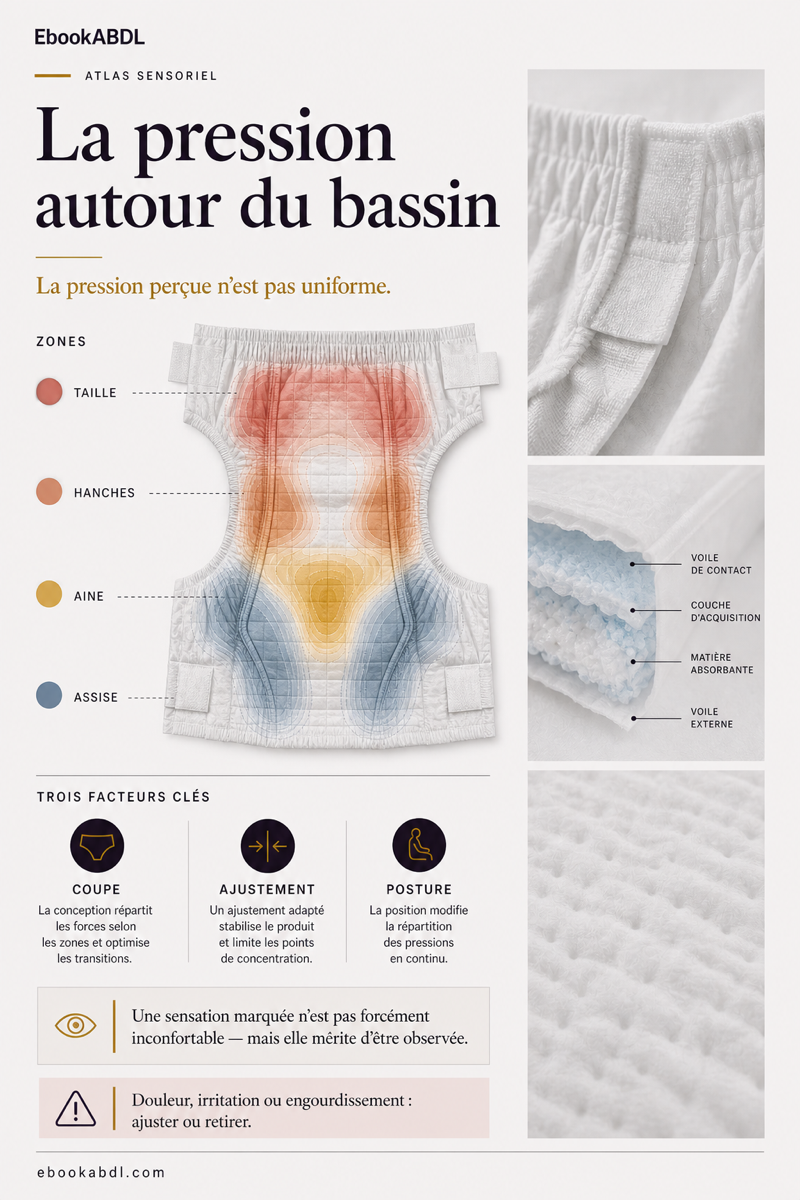 Illustration premium de la pression ressentie autour du bassin