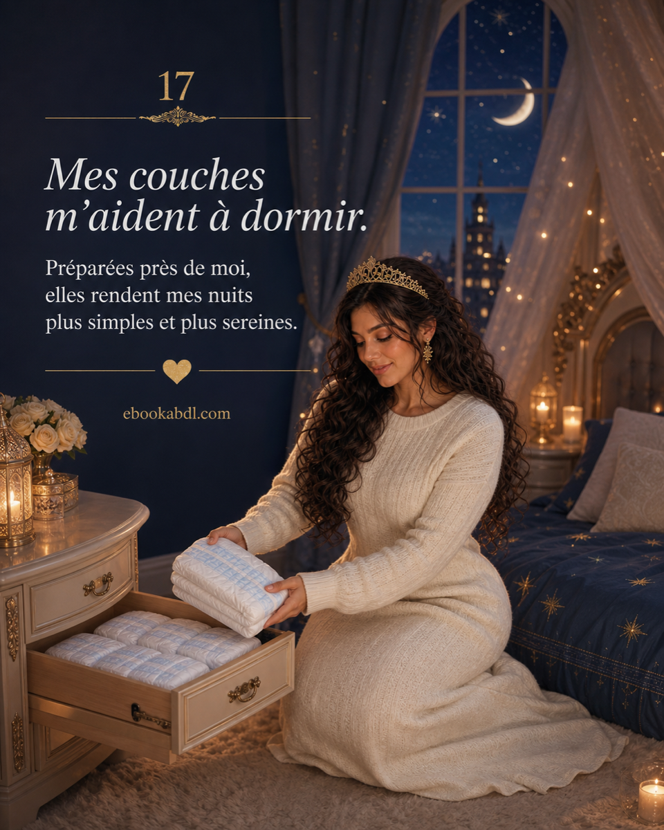 Illustration premium d’une nuit sereine et d’un rituel sensoriel